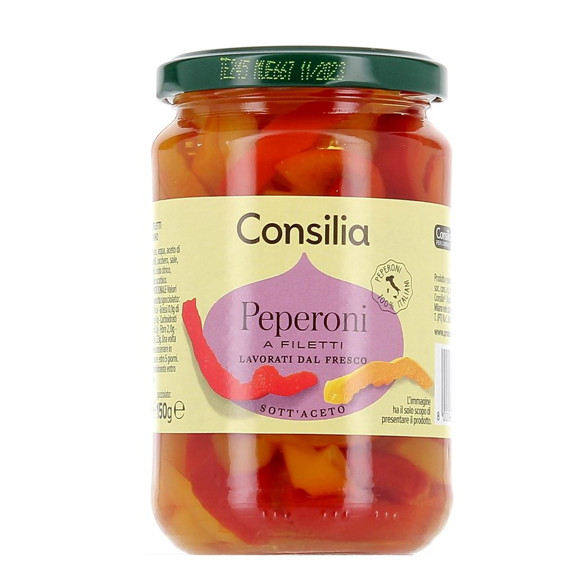 Consilia Peperoni A Filetti Sottaceto 300 g - sgocciolato 150 g