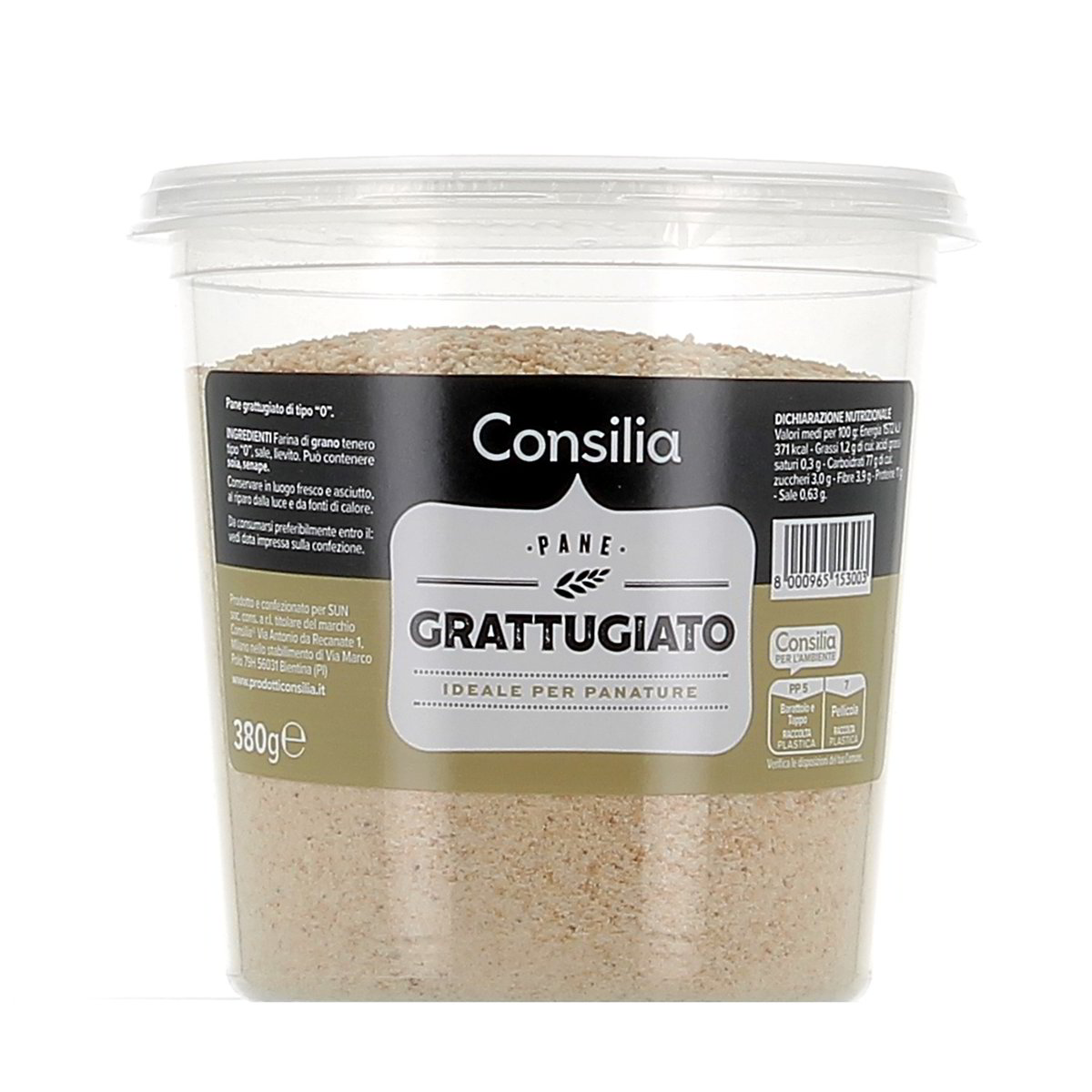 Consilia Pane Grattugiato Barattolo 380 g