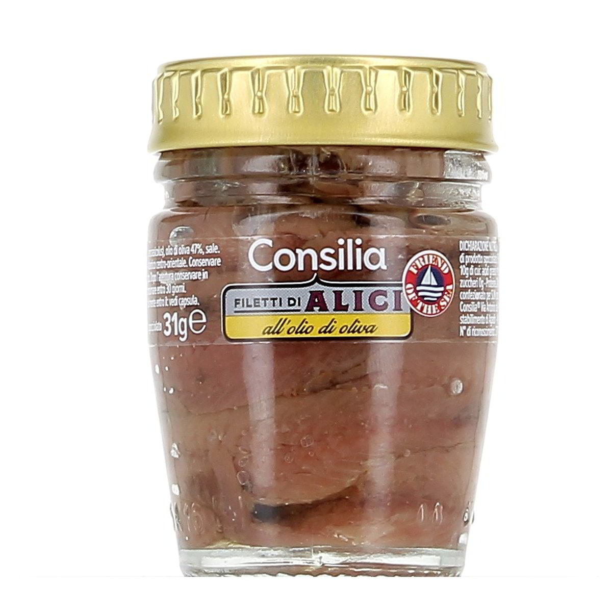 Consilia Filetti Di Alici All'olio Di Oliva 58 g - sgocciolato 31 g