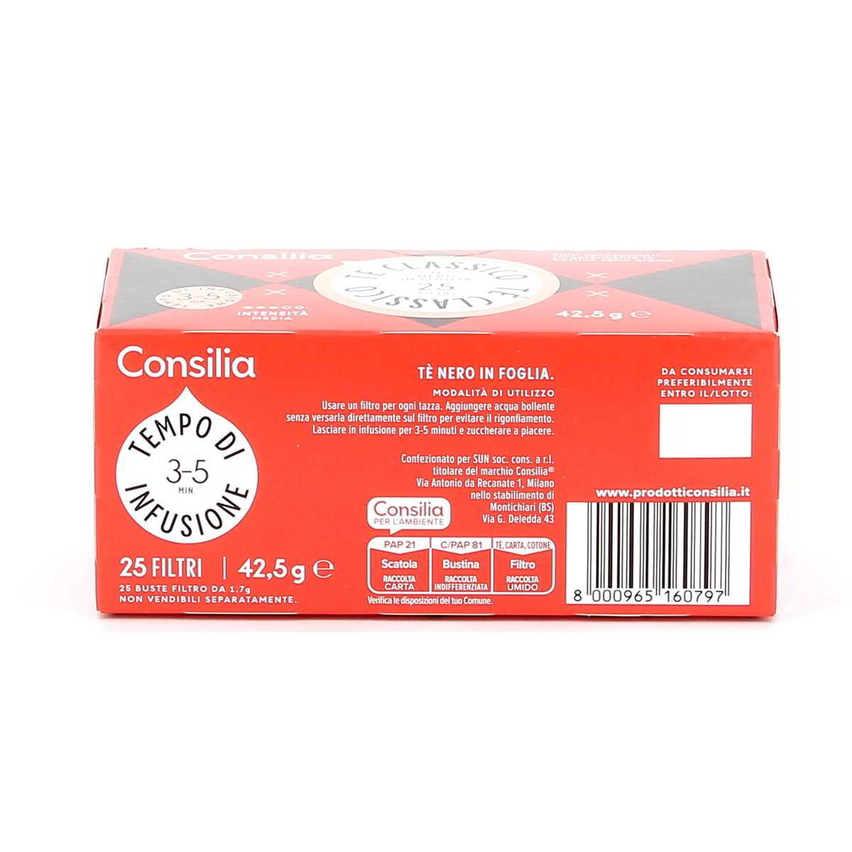 Consilia Tè Classico 25 Filtri 42,5 g — immagine 3
