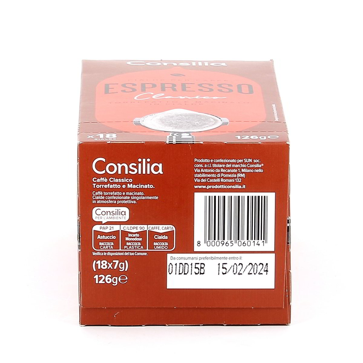 Consilia Cialde Per Caffè Epresso Classico 18 pezzi - 126 g totali — immagine 3