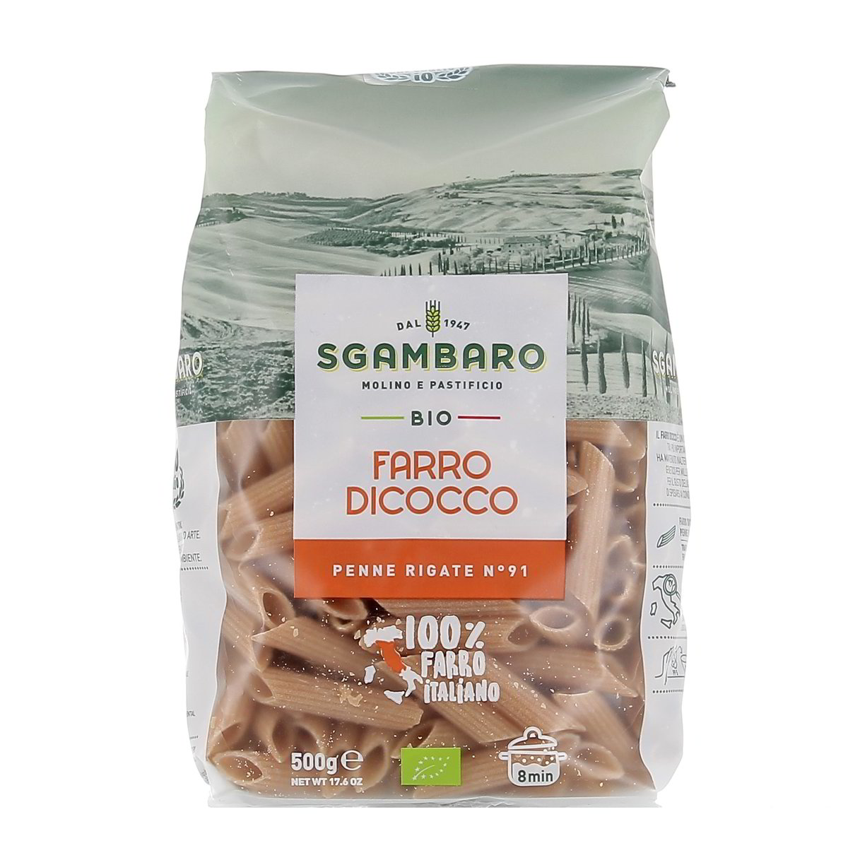 Sgambaro Farro Dicocco Penne Rigate N.91 Bio 500 g