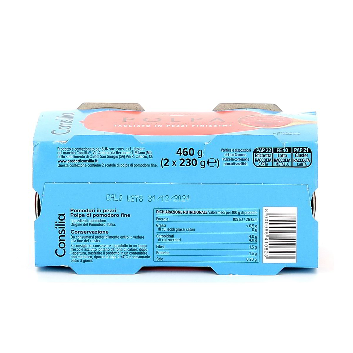 Consilia Polpa Fine Di Pomodoro 2x230 g — immagine 3