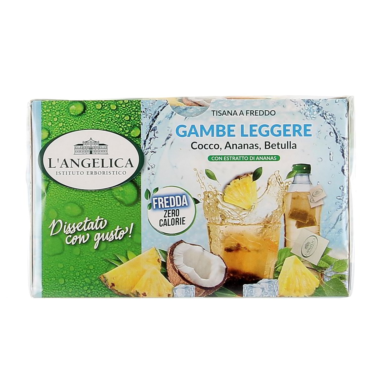 L'Angelica Tisana A Freddo Gambe Leggere Cocco Ananas Betulla 18 Filtri 36 g