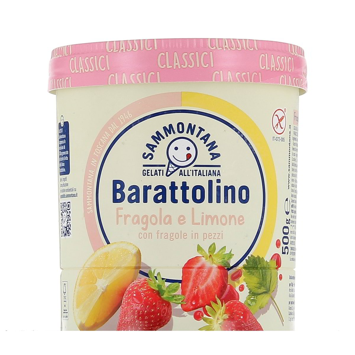 Sammontana Barattolino Fragola E Limone Con Fragole In Pezzi 500 g