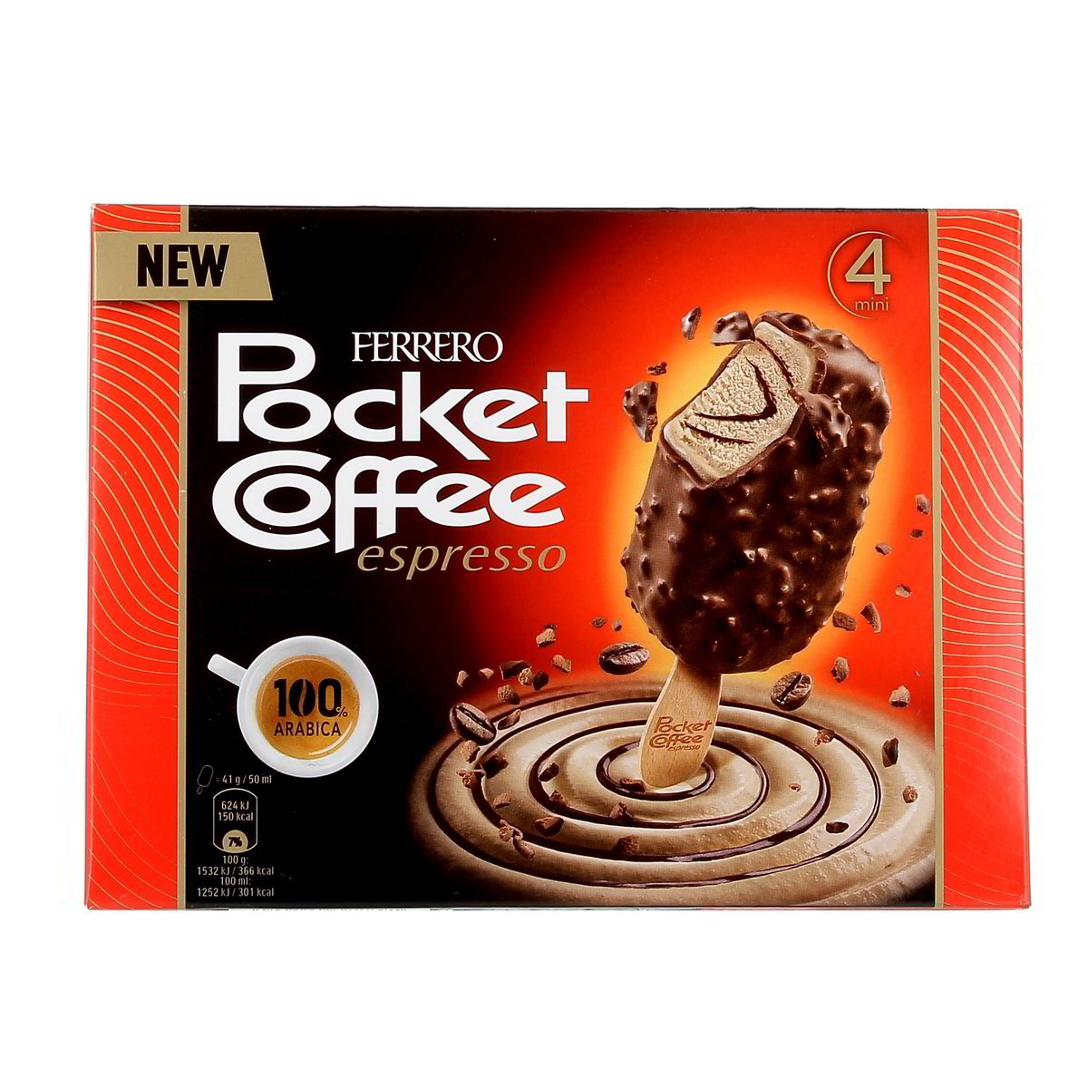 Pocket Coffee Ice Cream Stick 4x41 g