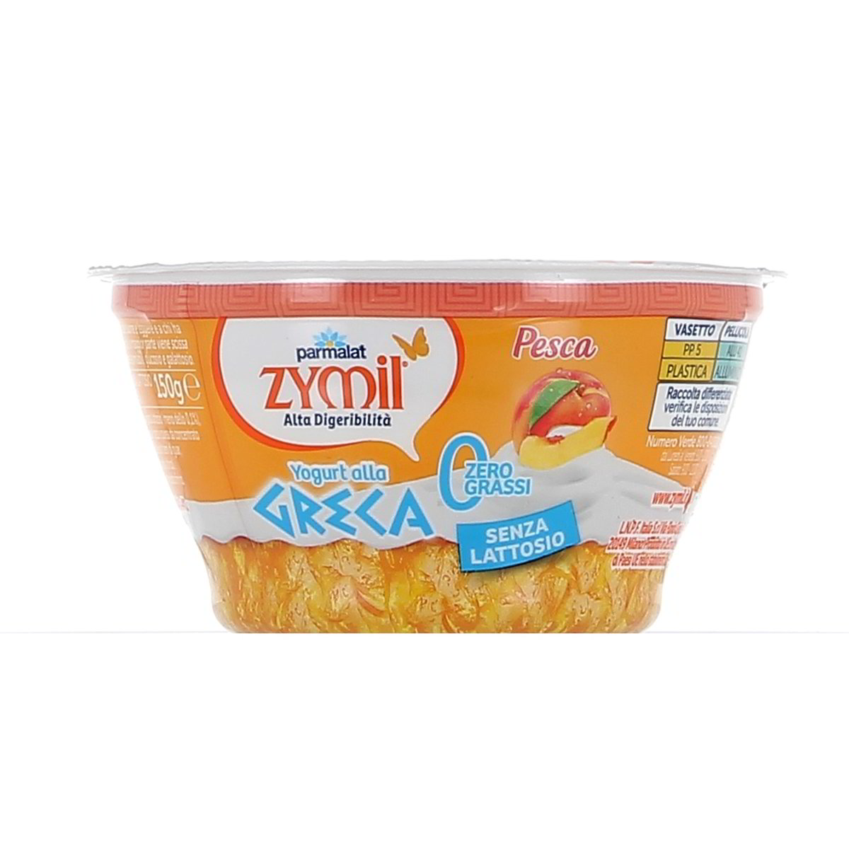 Parmalat Zymil Yogurt Alla Greca 0% Grassi Pesca 150 g