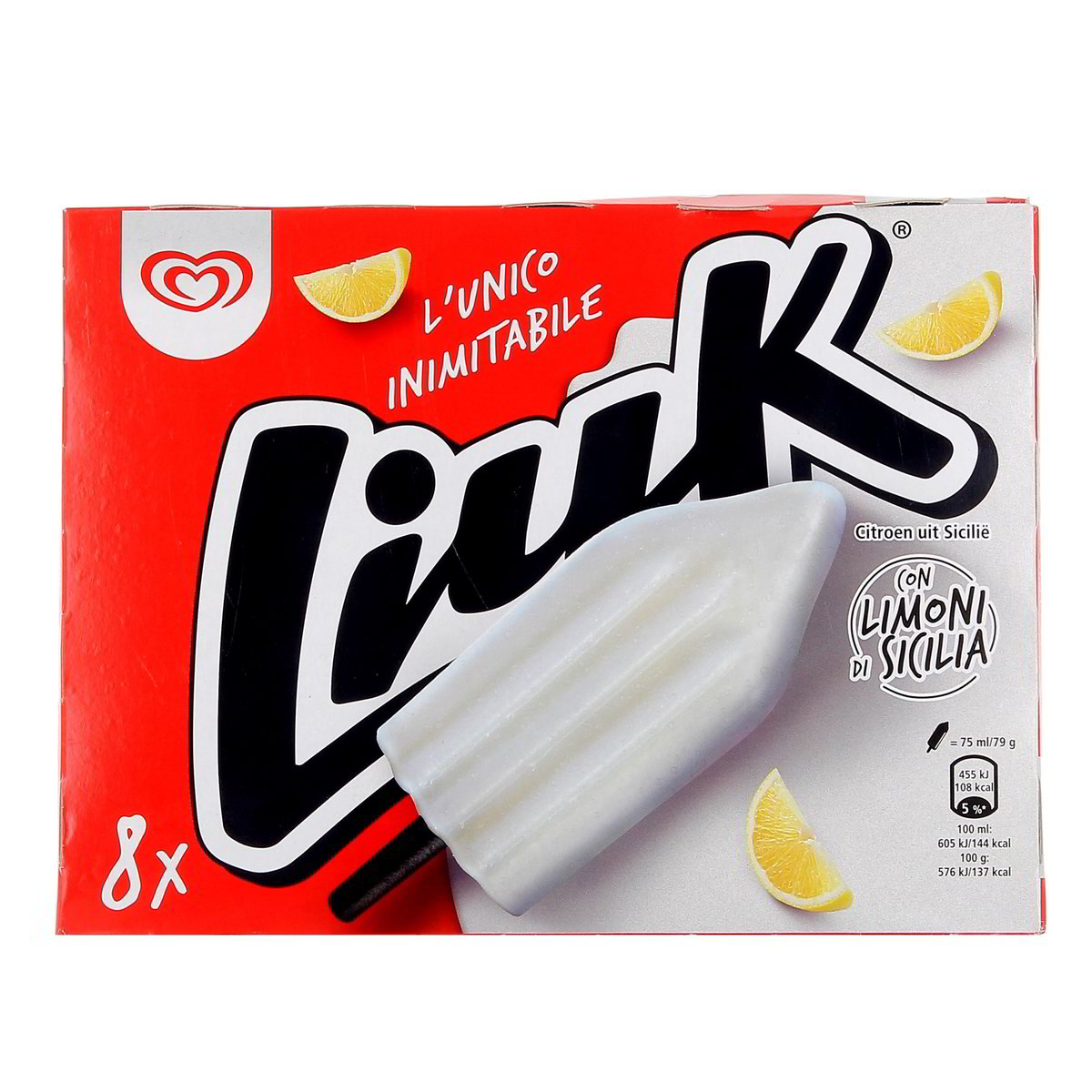 Algida LIUK CON LIMONI DI SICILIA x8 632 g