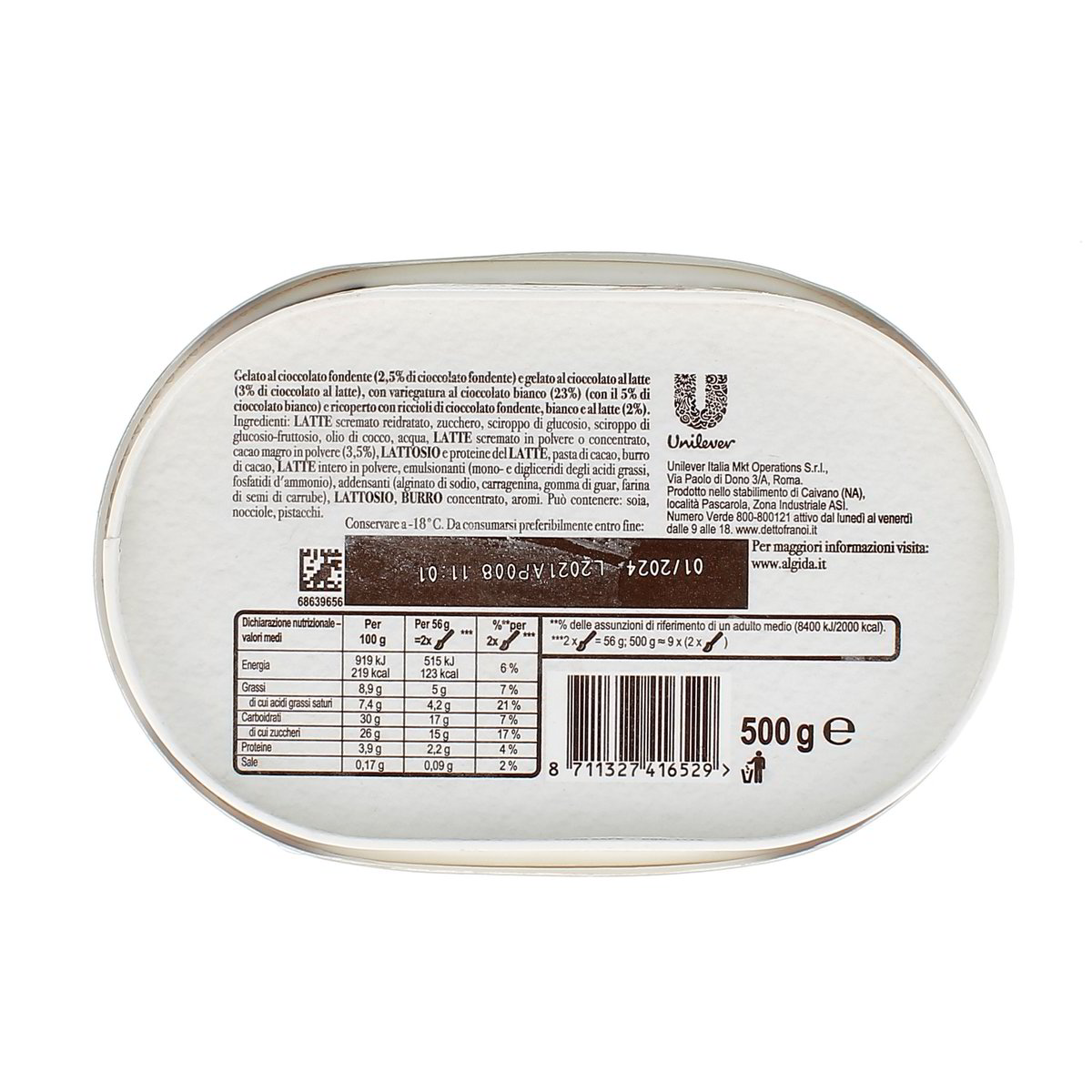 Algida Carte D'or Affogato Triplo Cioccolato 500 g — immagine 3