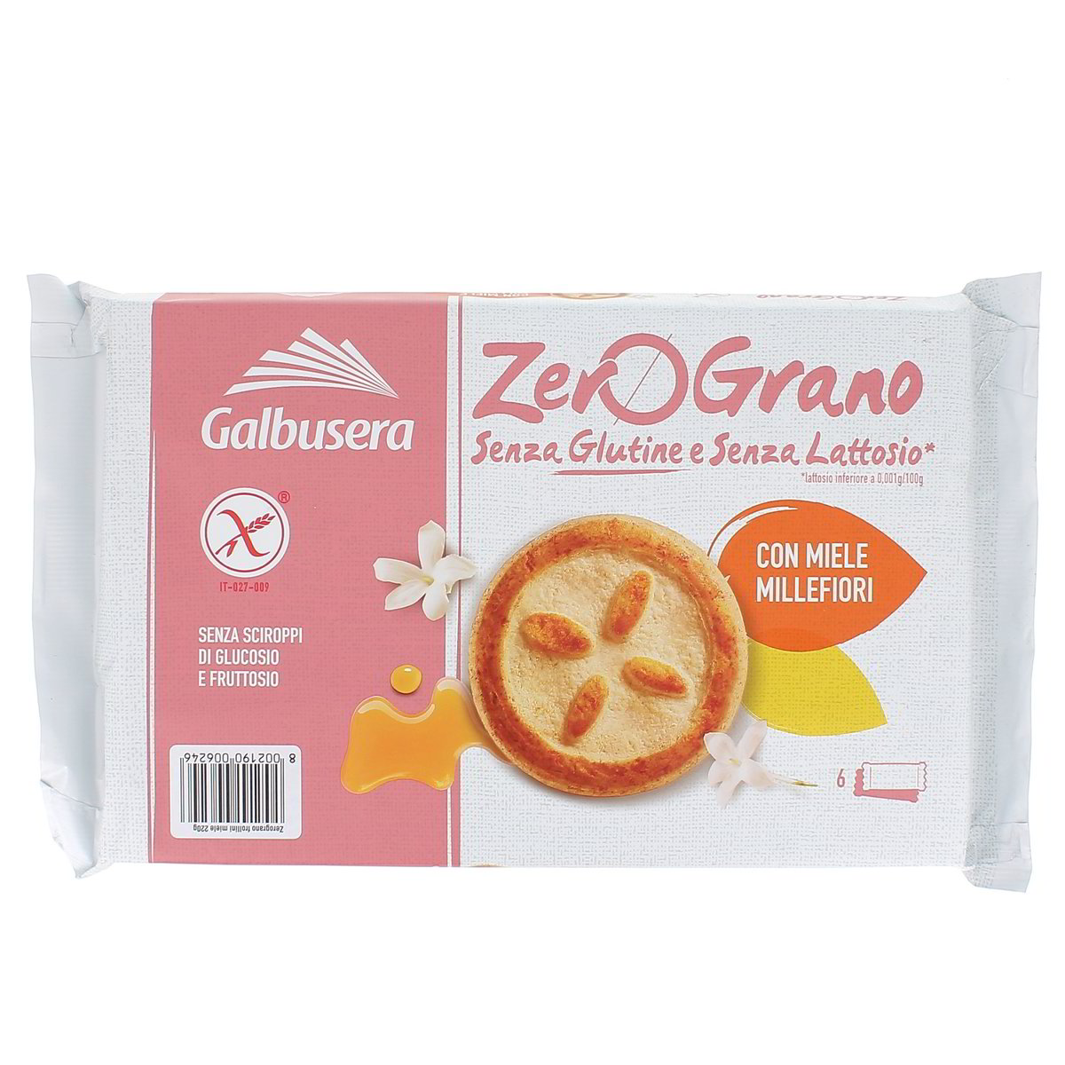 Galbusera Zerograno Con Miele Millefiori 220 g
