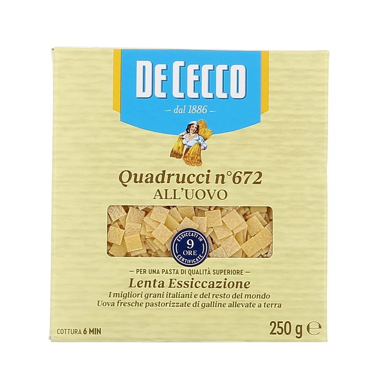 DE Cecco Quadrucci All'uovo N.672 250 g