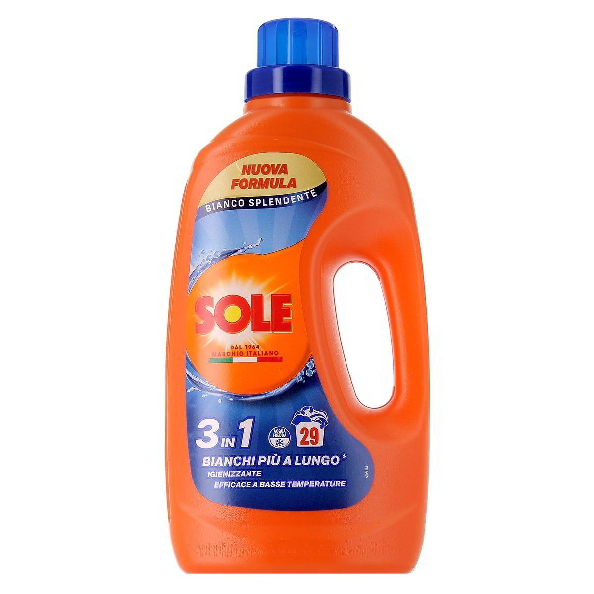 Sole Detersivo Liquido 3 In 1 Bianchi Piu A Lungo 29 Lavaggi 1305 ml