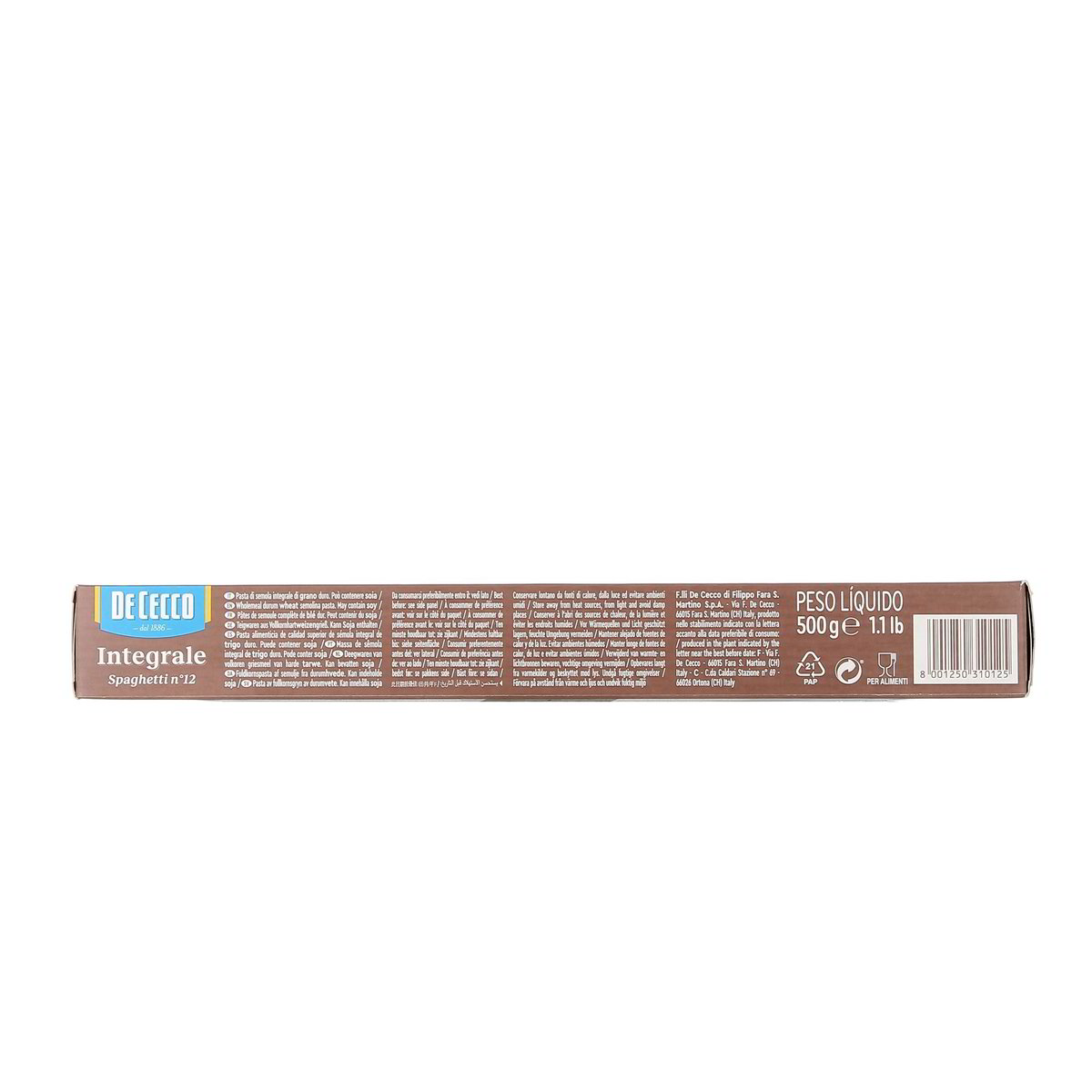 DE Cecco Spaghetti Integrali N.12 500 g — immagine 3