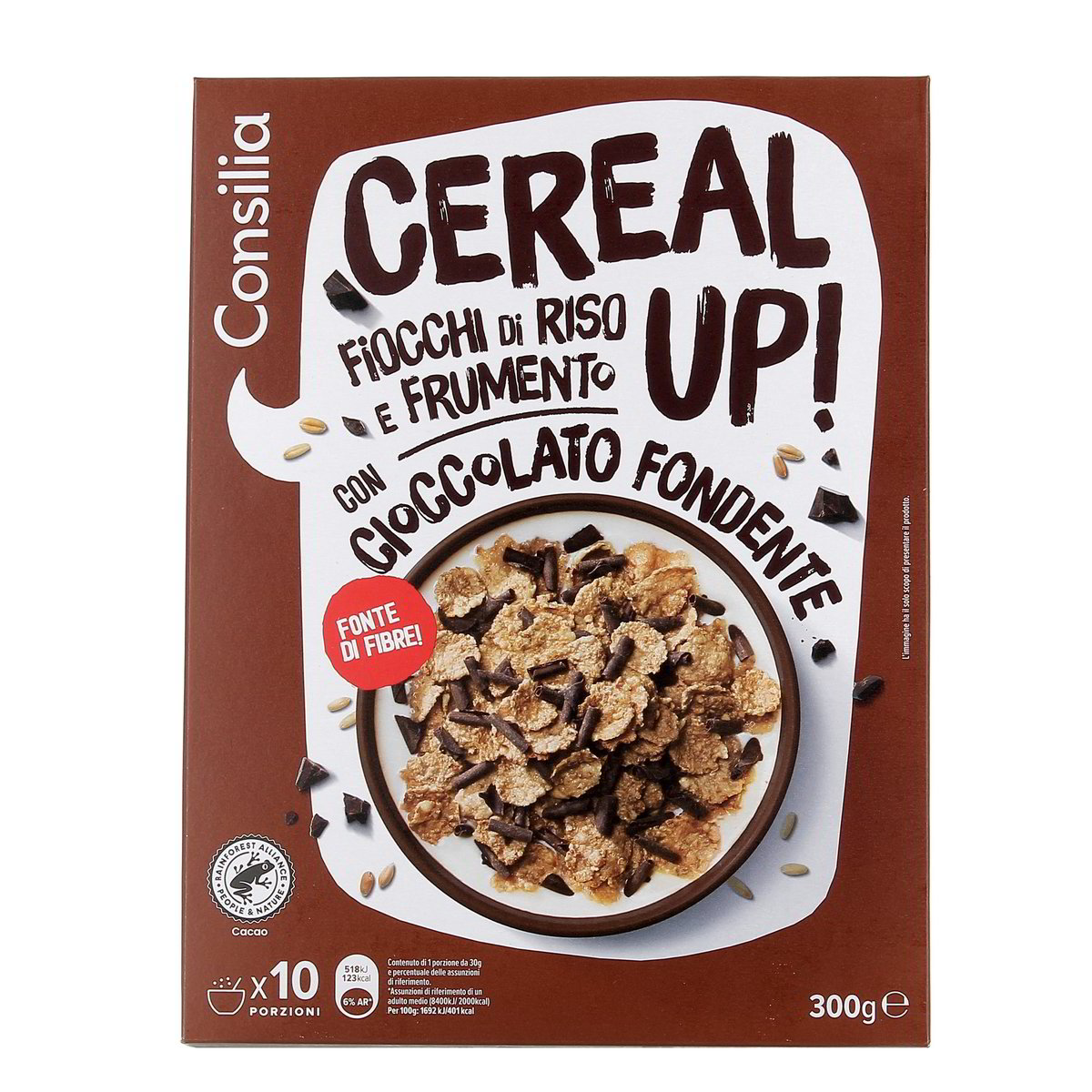 Consilia Cereal Up Fiocchi Di Riso E Frumento Con Cioccolato 300 g