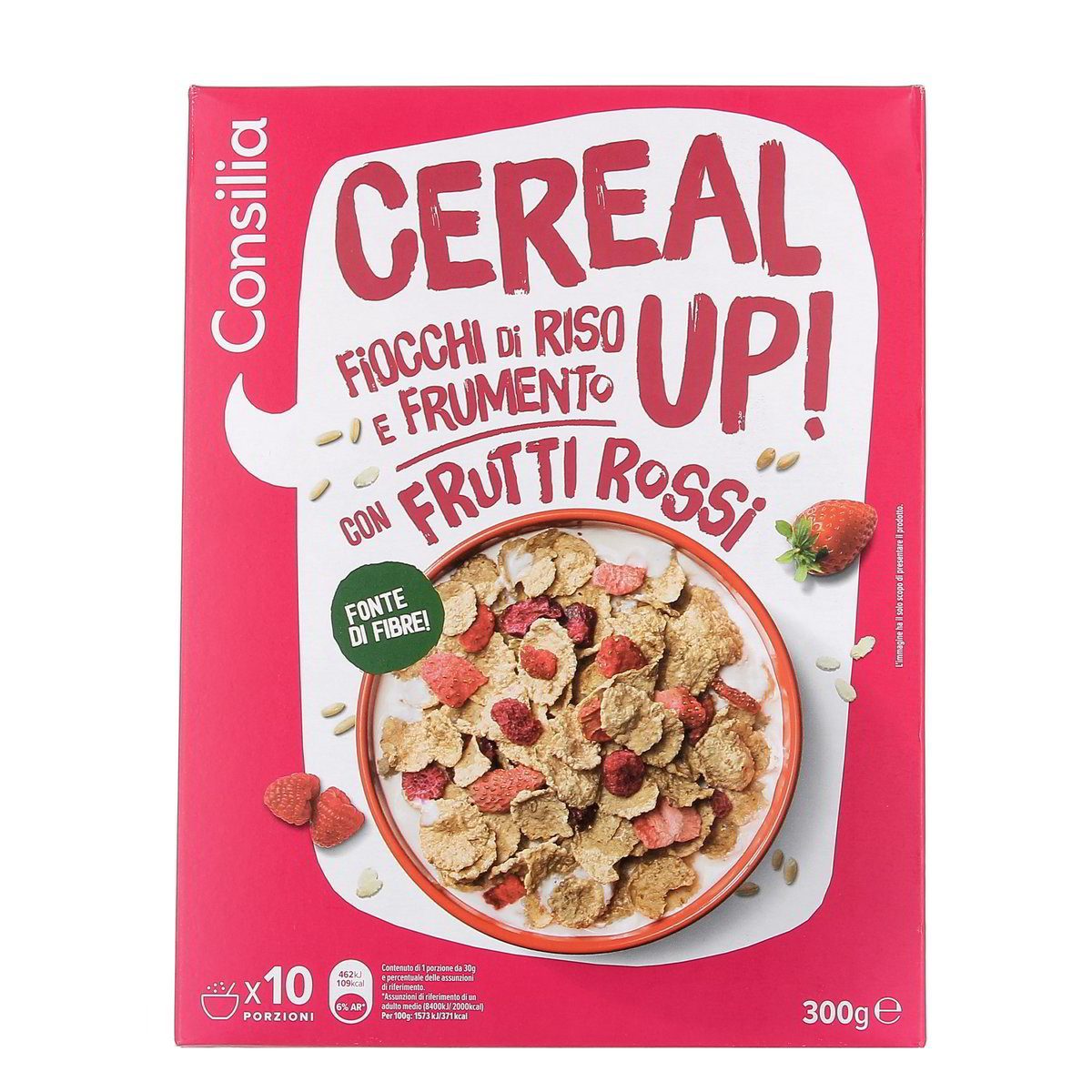 Consilia Cereal Up Fiocchi Di Riso E Frumentto Con Frutti Rossi 300 g