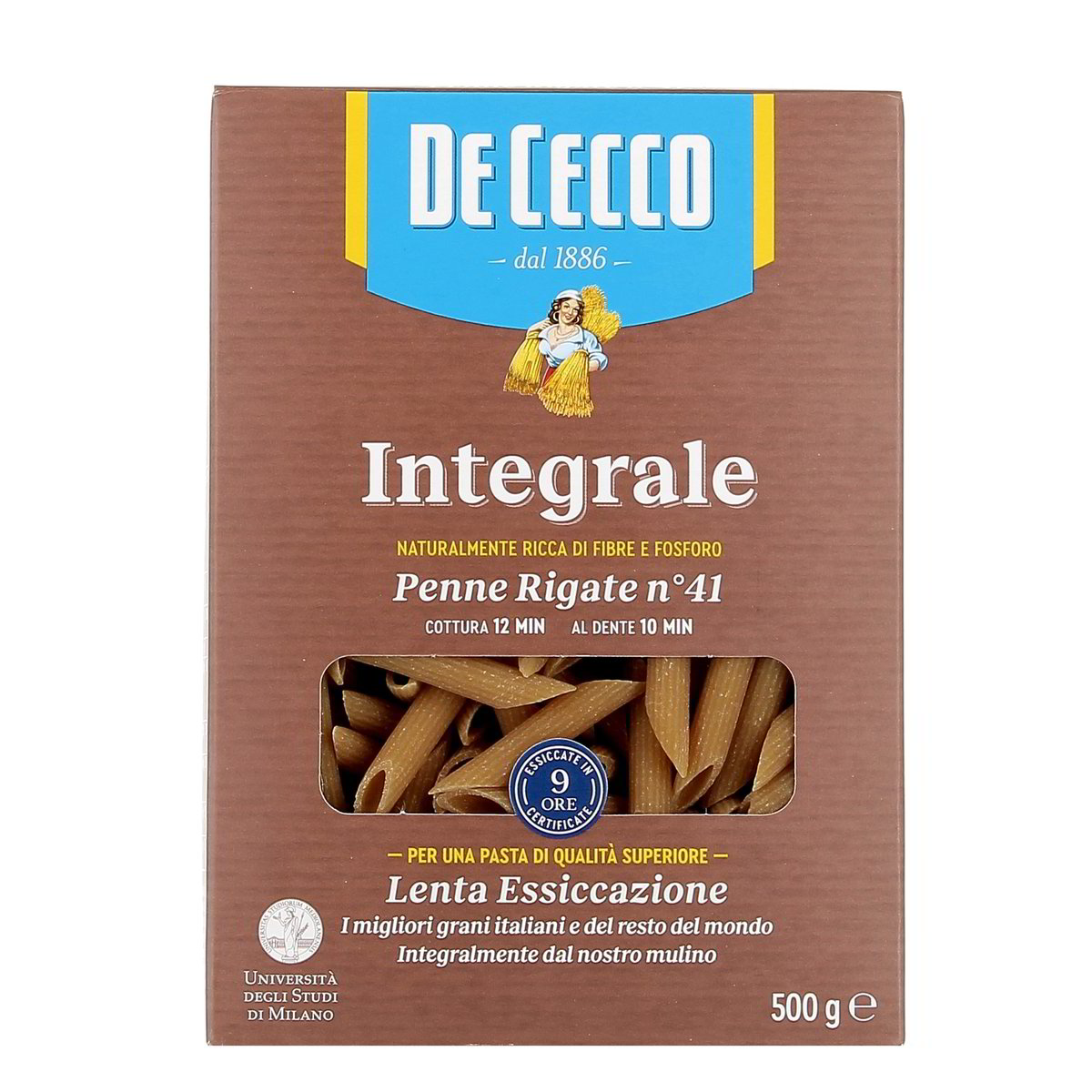 DE Cecco Pasta Penne Rigate Integrali 500 g
