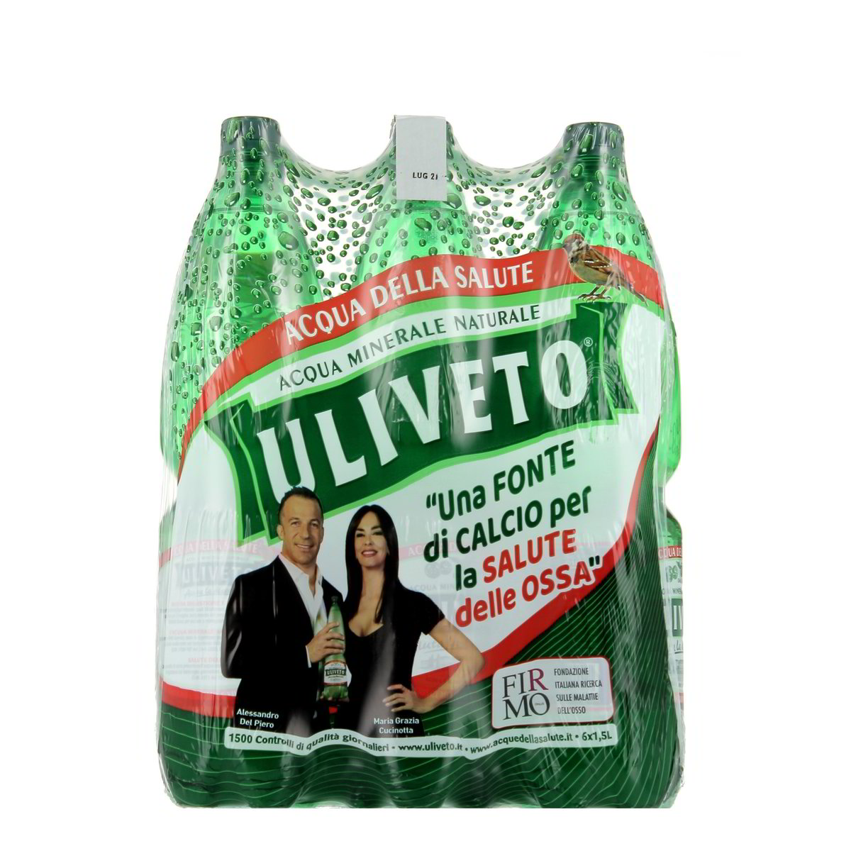 Uliveto Acqua Minerale Naturale 6 bottiglie GRANDI da 1,5 l
