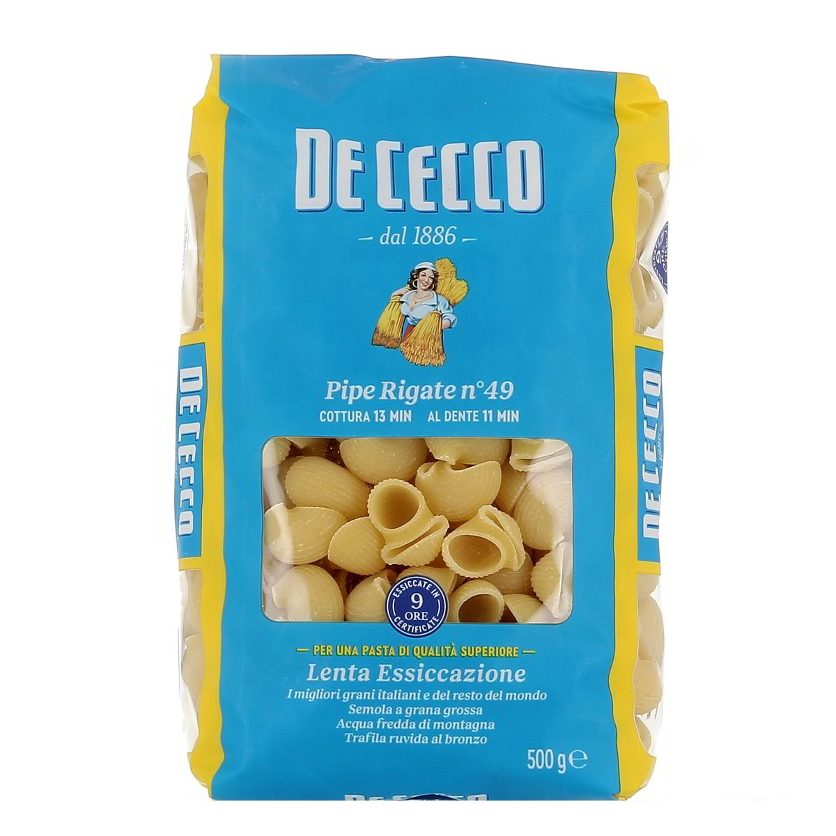 DE Cecco Pipe Rigate N.49 500 g