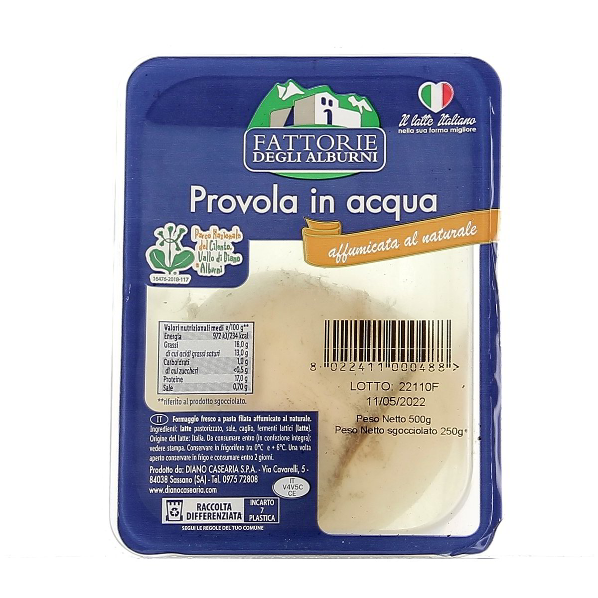 Fattorie Degli Alburni Provola Affumicata Al Naturale 250 g