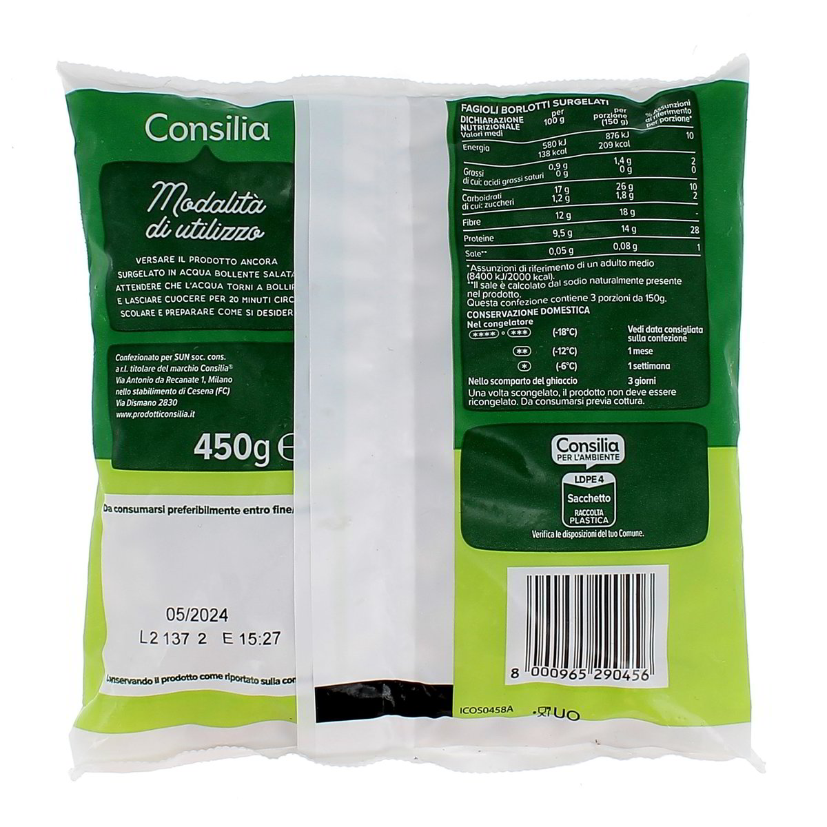 Consilia Fagioli Borlotti 450 g — immagine 3