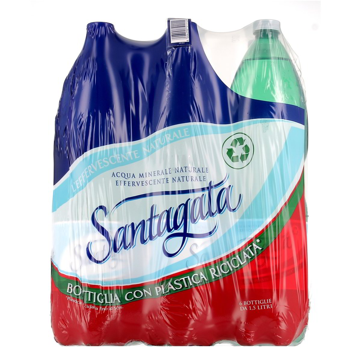 Santagata Acqua Minerale Effervescente Naturale 6 bottiglie GRANDI da 1,5 l