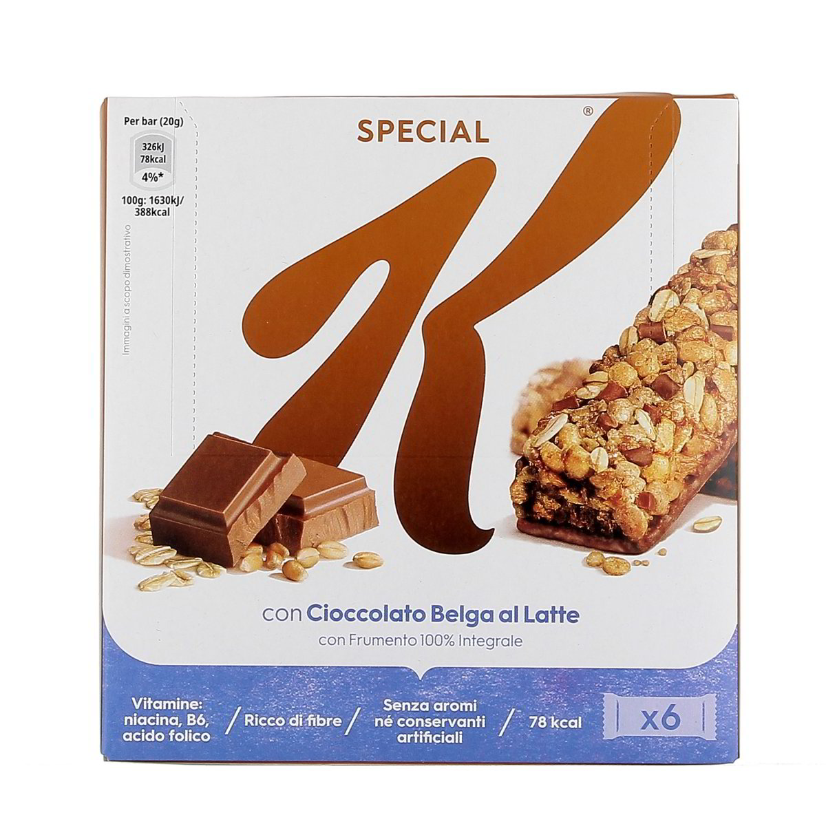 Kellogg'S SPECIAL K BARRETTE CON CIOCCOLATO BELGA AL LATTE x6 120 g