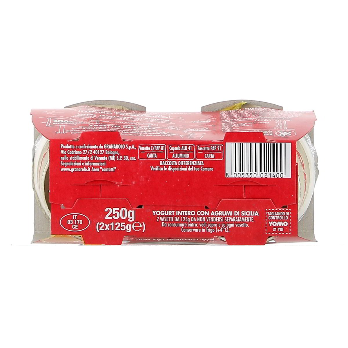 Yomo Yogurt Intero Con Agrumi Di Sicilia 2x125 g — immagine 3