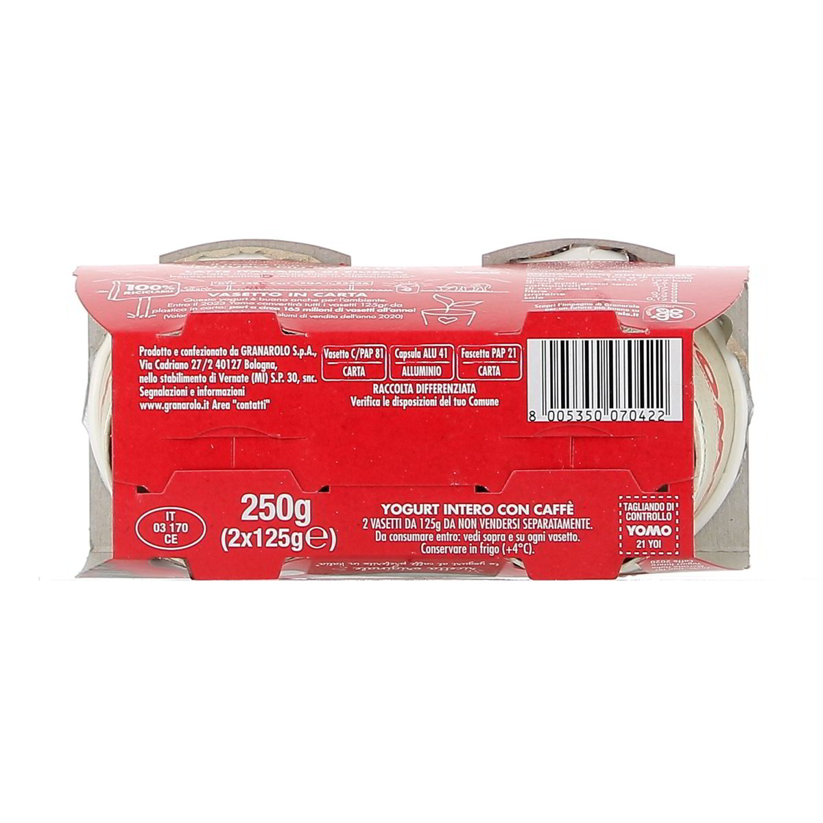 Yomo Yogurt Intero Con Caffe' 2x125 g — immagine 3