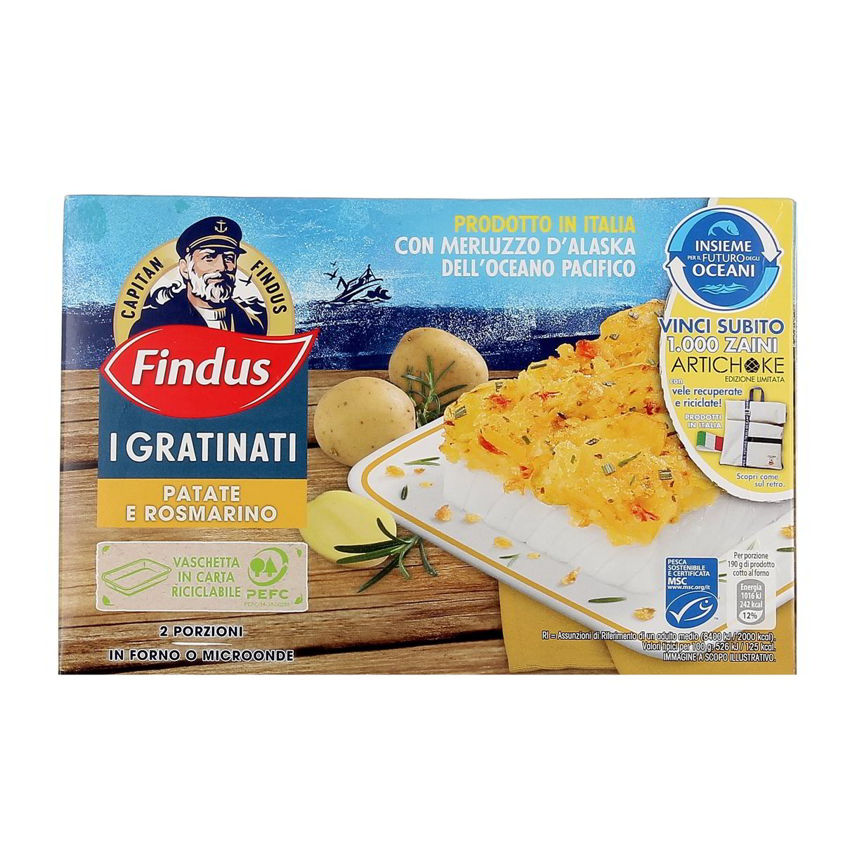 Findus I Gratinati Merluzzo D'alaska Con Patate E Rosmarino 380 g