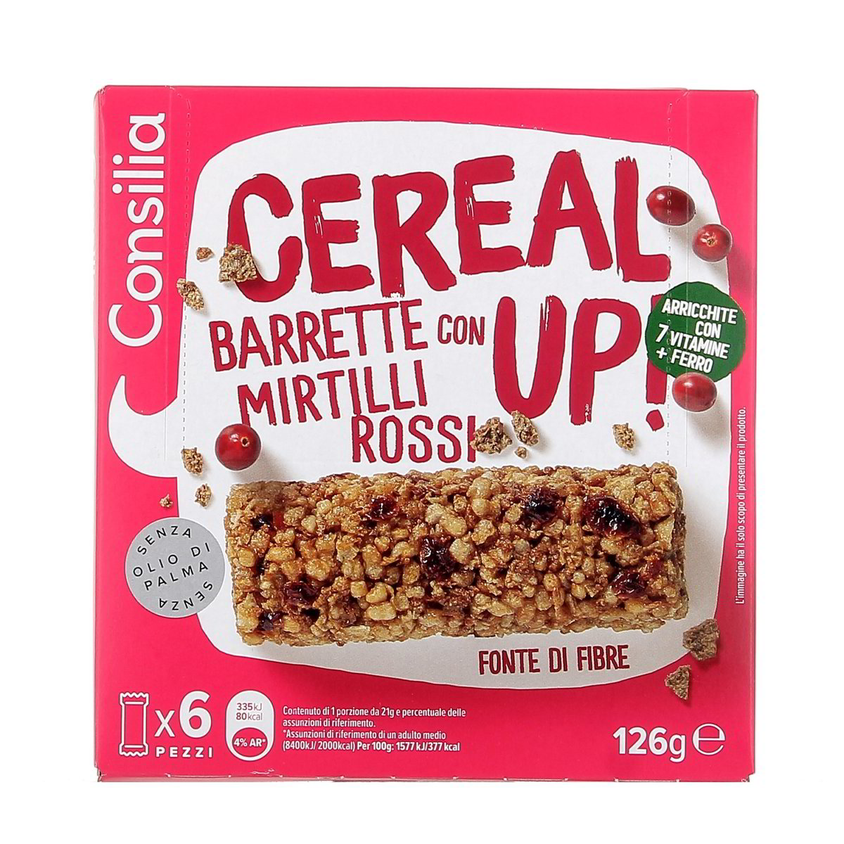 Consilia CEREAL UP BARRETTE CON MIRTILLI ROSSI x6 126 g