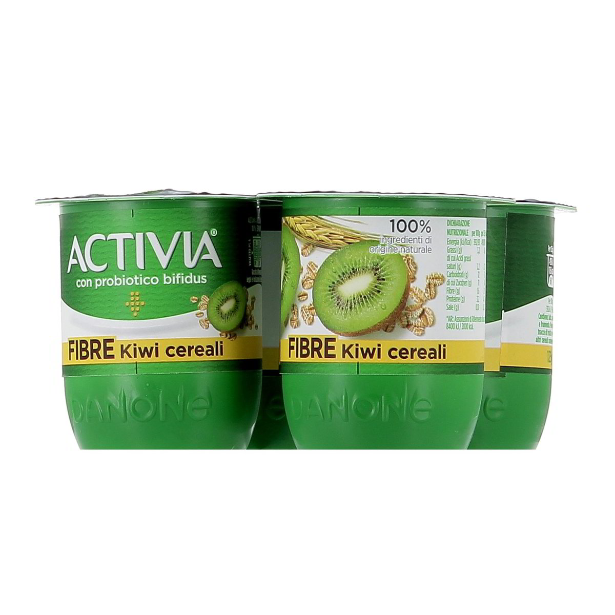 Danone Activia Fibre Kiwi E Cereali 4x125 g