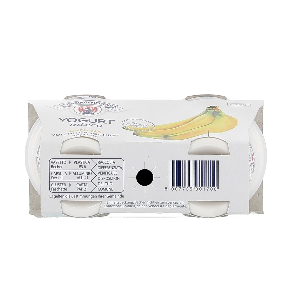 Sterzing Vipiteno Yogurt Intero Alla Banana 2x125 g — immagine 3