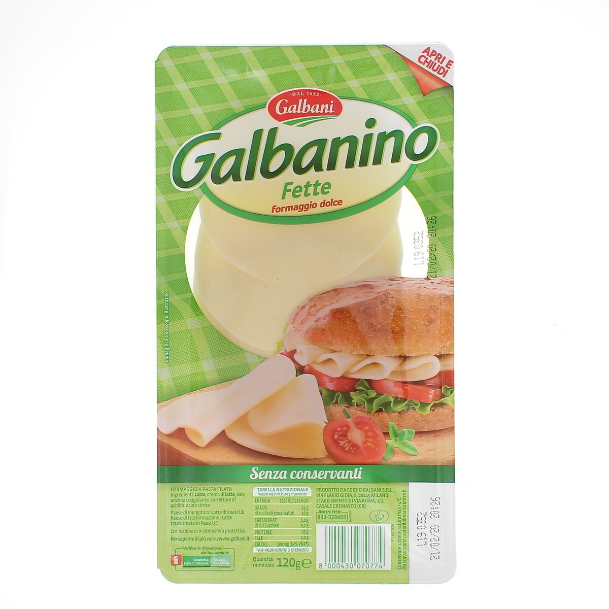 Galbani Galbanino Fette Formaggio Dolce 120 g