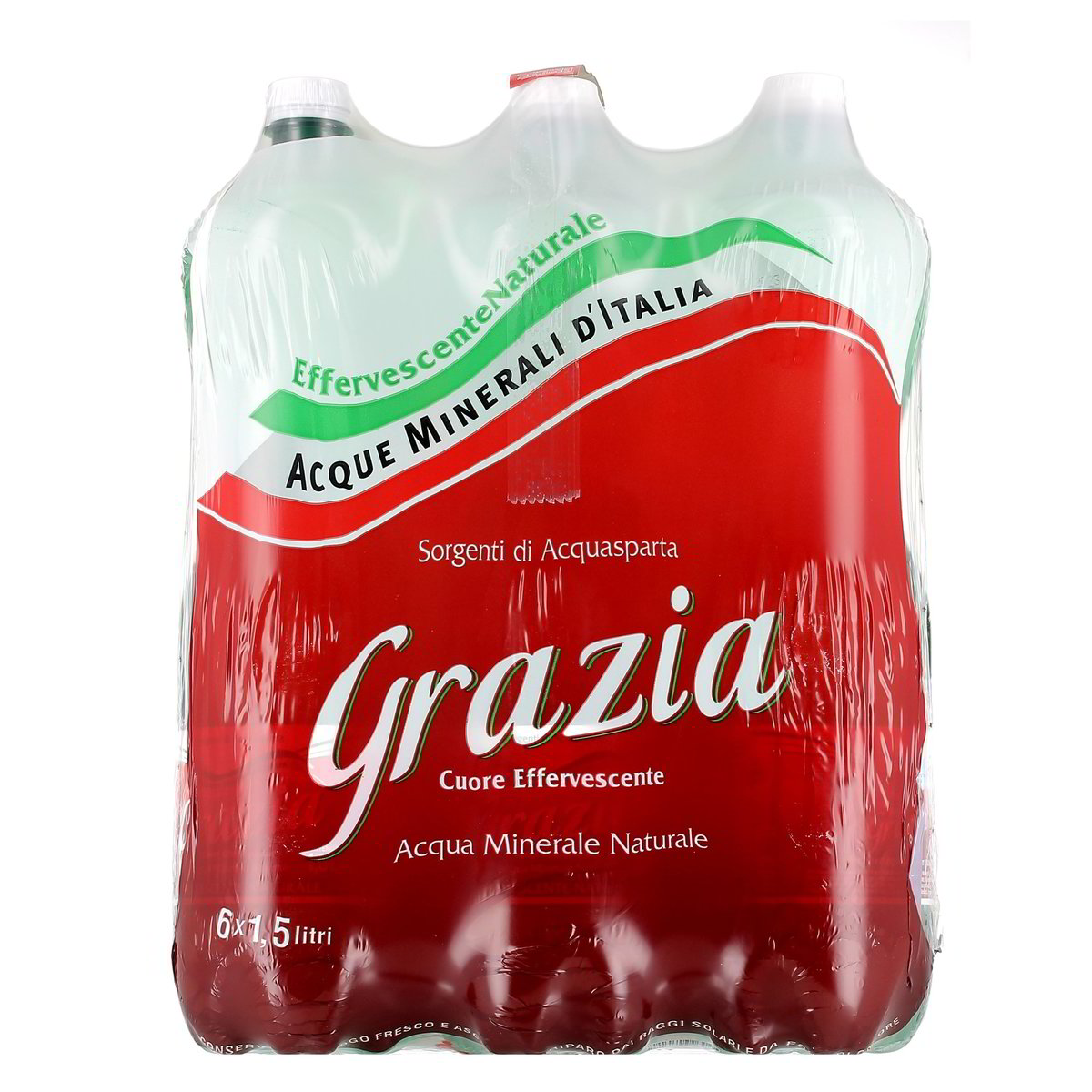 Grazia Acqua Effervescente Naturale 6 bottiglie GRANDI da 1,5 l