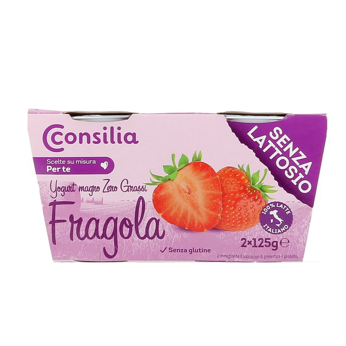 Consilia Yogurt Magro Zero Grassi Alla Fragola Senza Lattosio 2x125 g