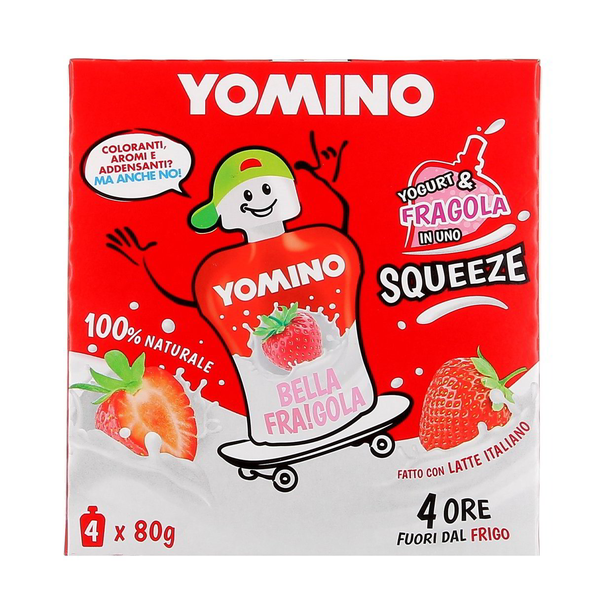 Yomino Yogurt E Fragole 4x80 g