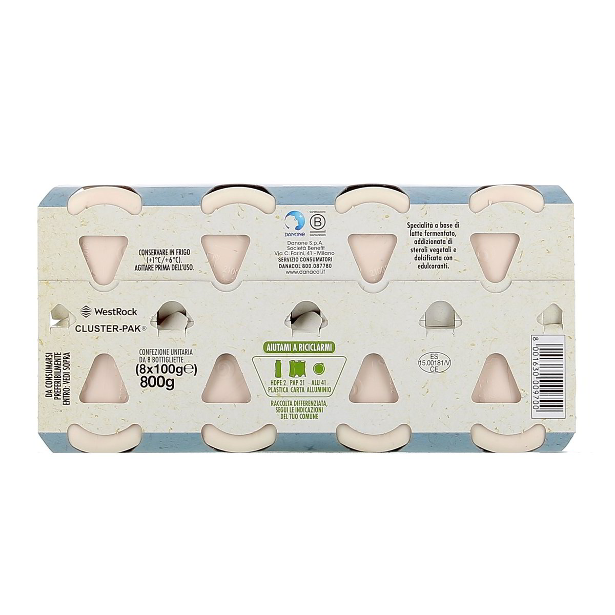 Danone Danacol Bianco 8x100 g — immagine 3