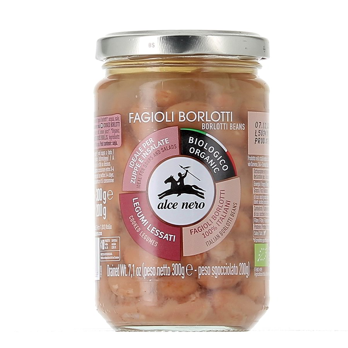 Alce Nero Fagioli Borlotti Bio 300 g - sgocciolato 200 g