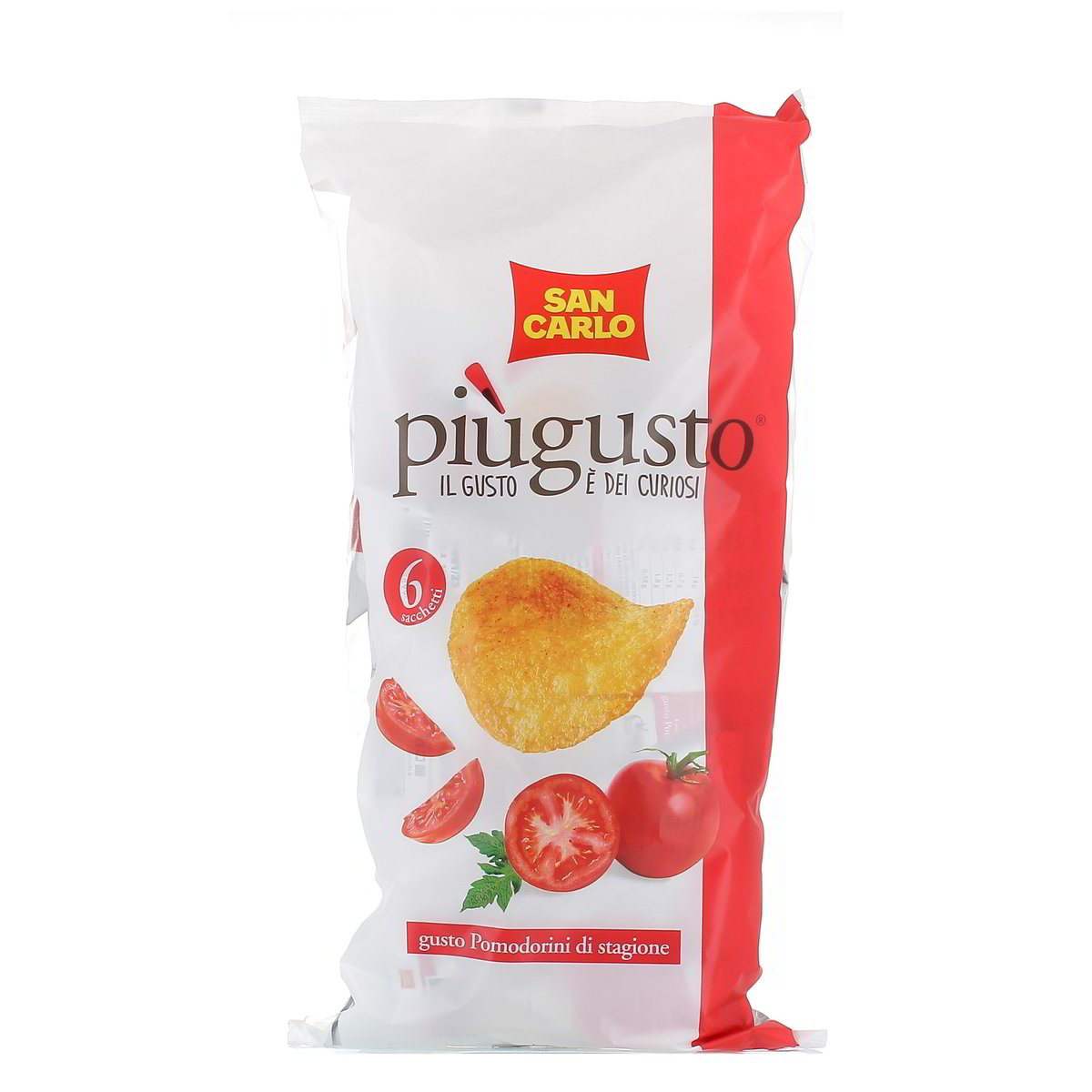 SAN Carlo PATATINE PIÙ GUSTO POMODORINI DI STAGIONE x6 150 g