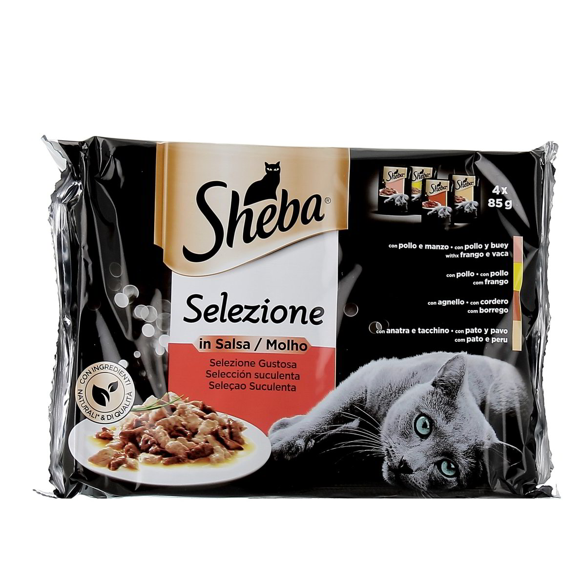 Sheba Selezione Gustosa In Salsa Con Carne 4x85 g