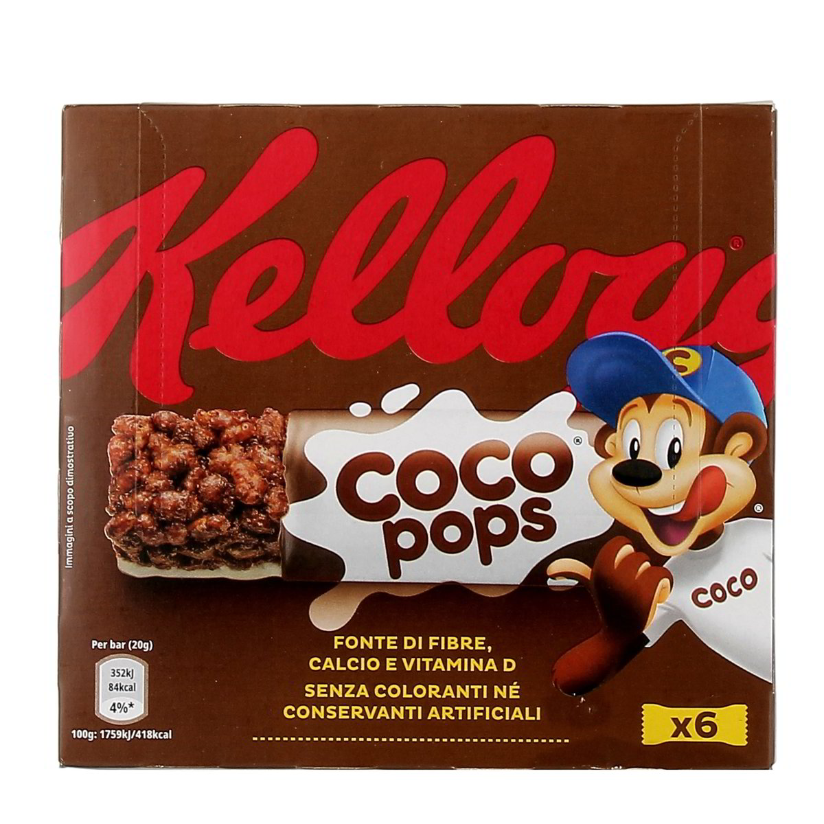 Kellogg'S COCO POPS BARRETTE x6 120 g