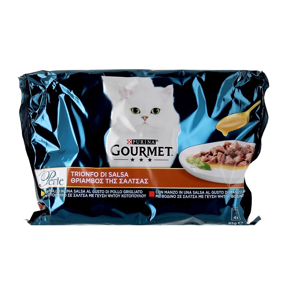 Purina GOURMET PERLE POLLO E MANZO IN SALSA x4 340 g