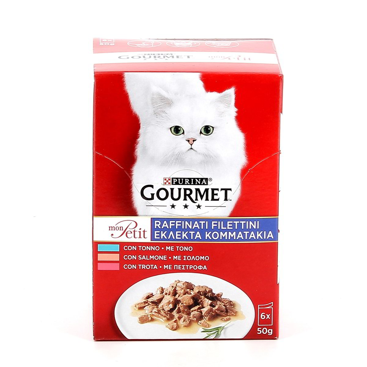 Purina GOURMET MON PETIT TONNO SALMONE TROTA x6 300 g