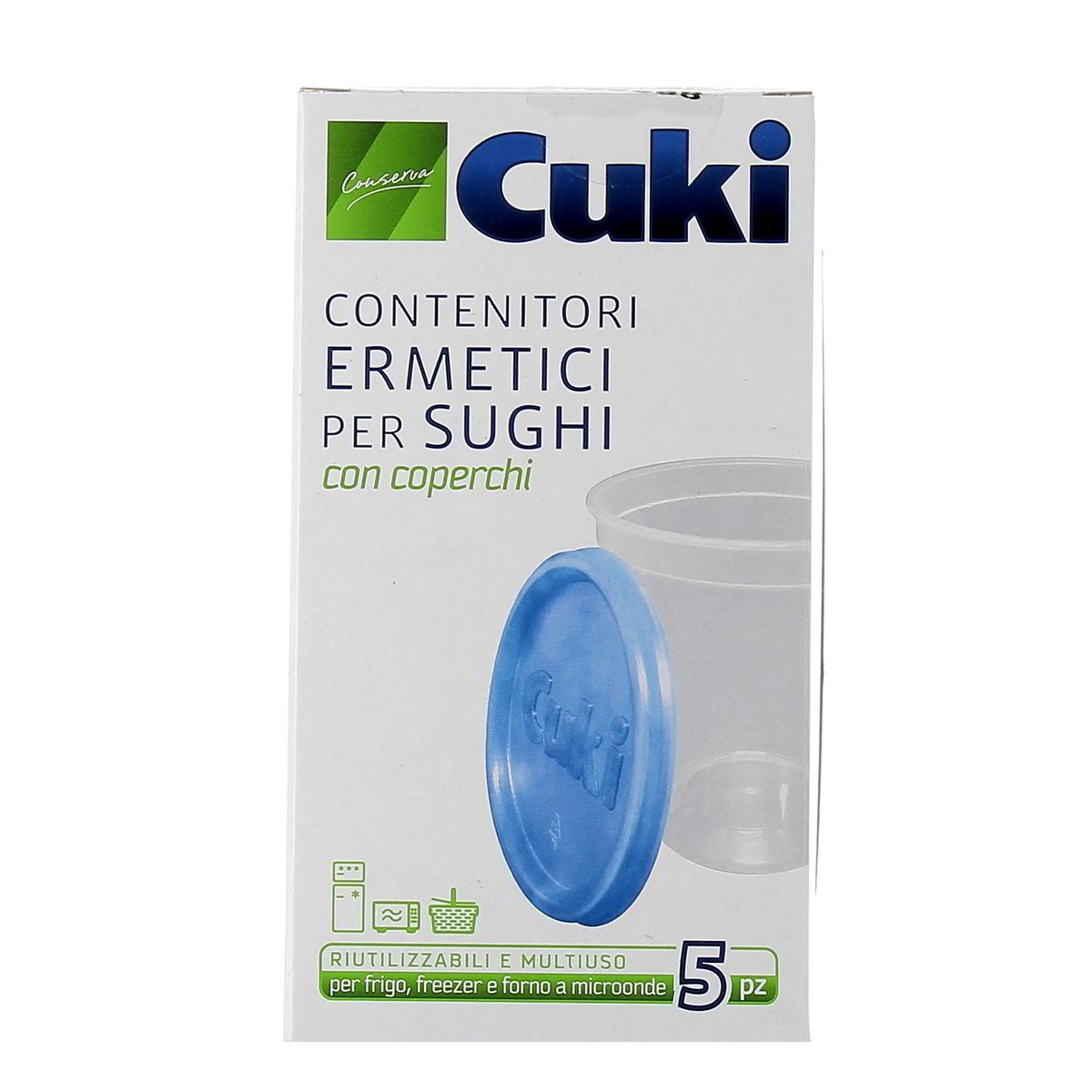 Cuki Contenitori Ermetici Per Sughi Con Coperchi 5 pezzi