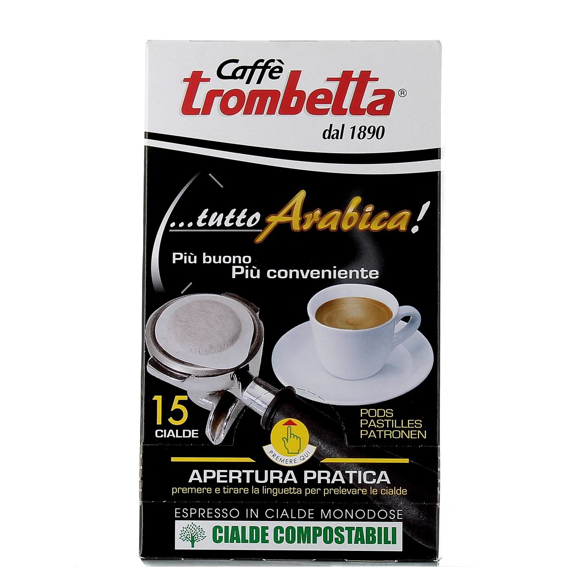 Caffè Trombetta Cialde Compostabili Arabica 15 pezzi - 105 g totali