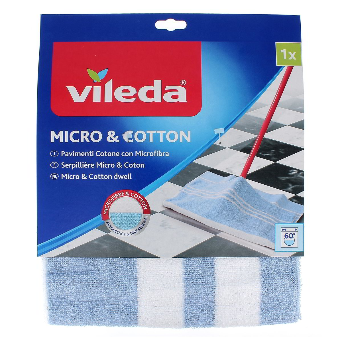 Vileda Panno Pavimenti Cotone Con Microfibra 1 pezzo