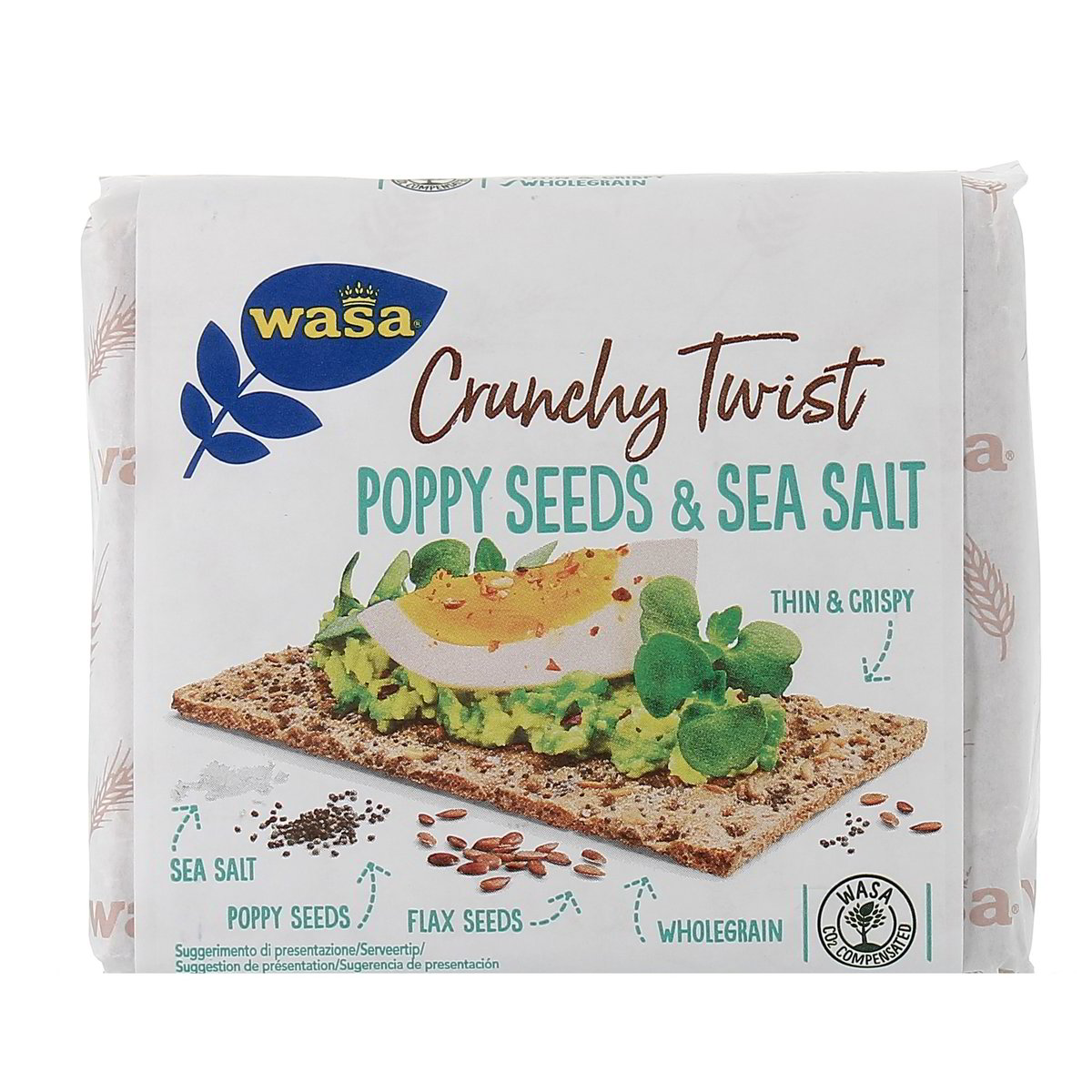 Wasa Crunchy Twist Poppy Seeds & Sea Salt 245 g
