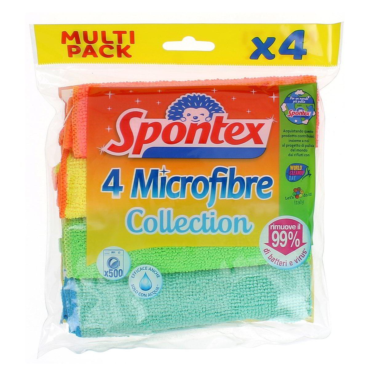 Spontex Panni Microfibre Multi Pack 4 pezzi