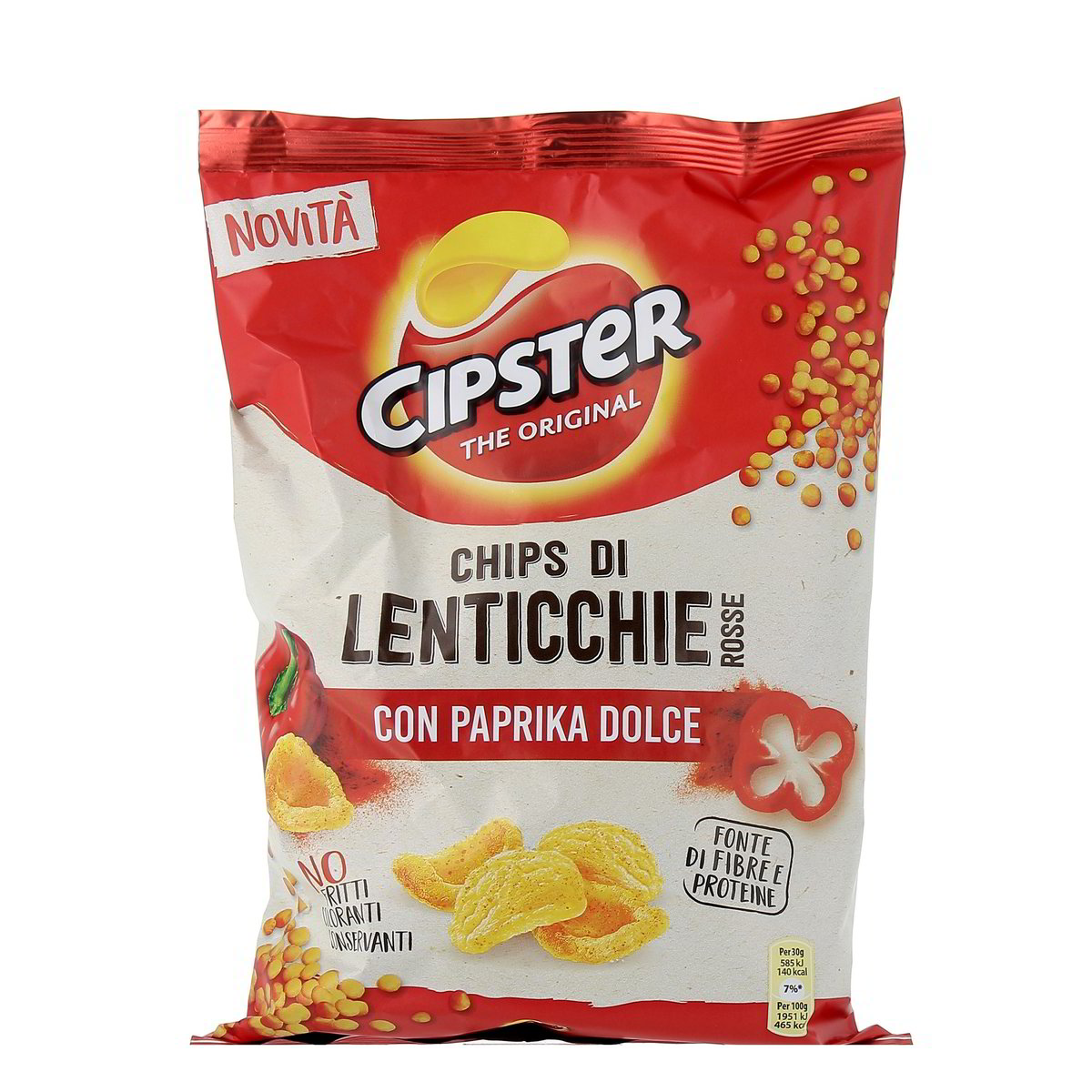 Cipster Chips Di Lenticchie Rosse Con Paprika Dolce 80 g