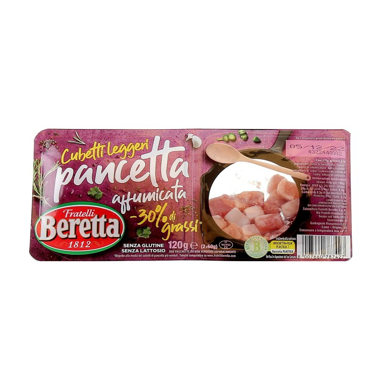 Beretta Pancetta Affumicata A Cubetti 120 g